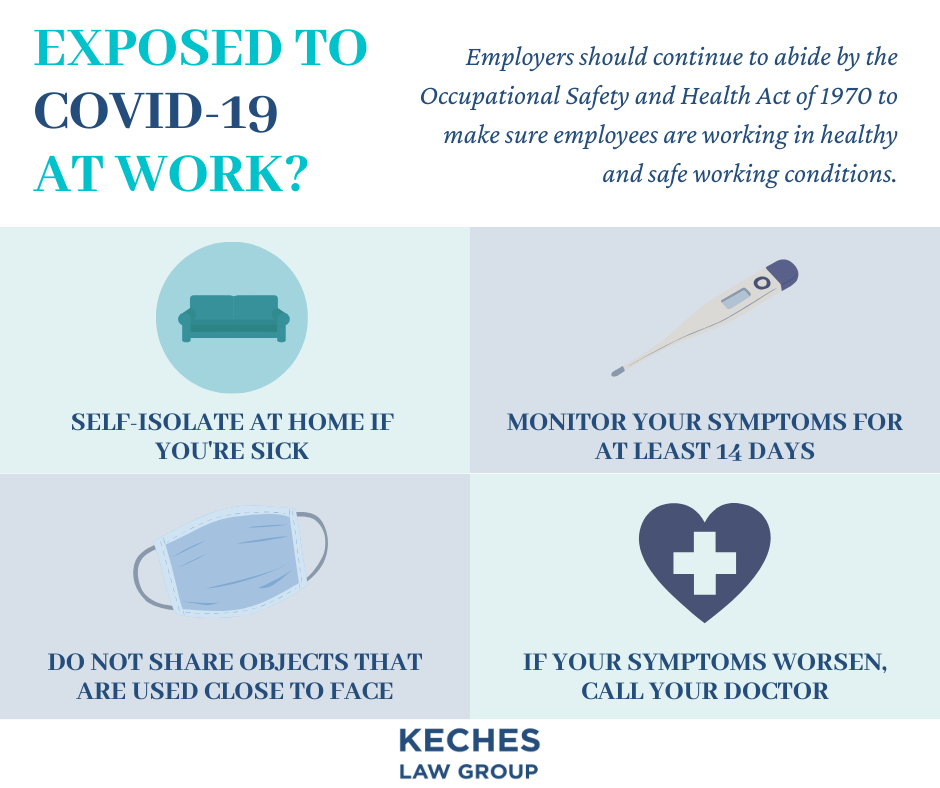 What to do if You've Been Exposed to COVID19 at Work Keches Law Group