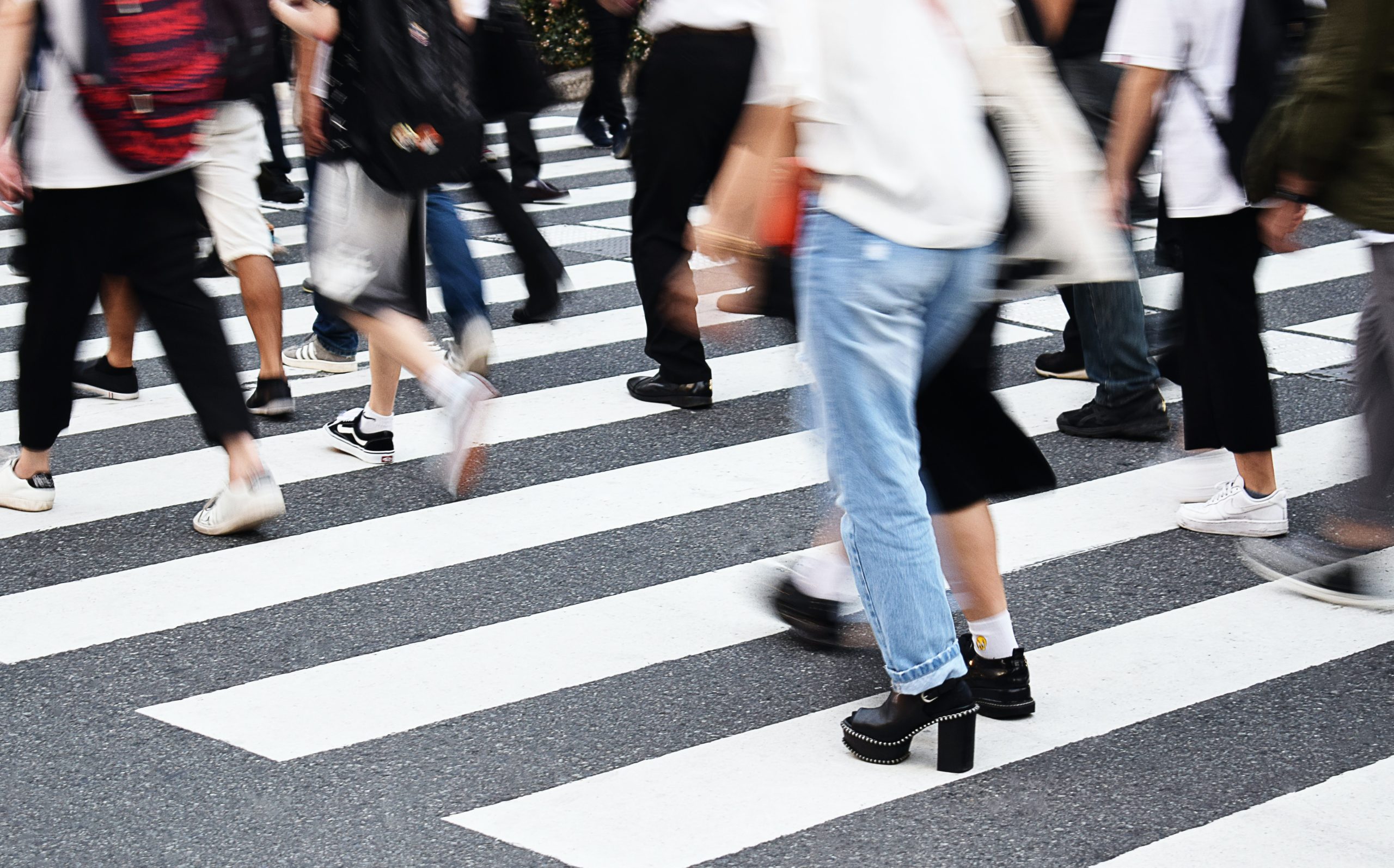 Be Careful Of People Crossing The Road. For People Using Crosswalk