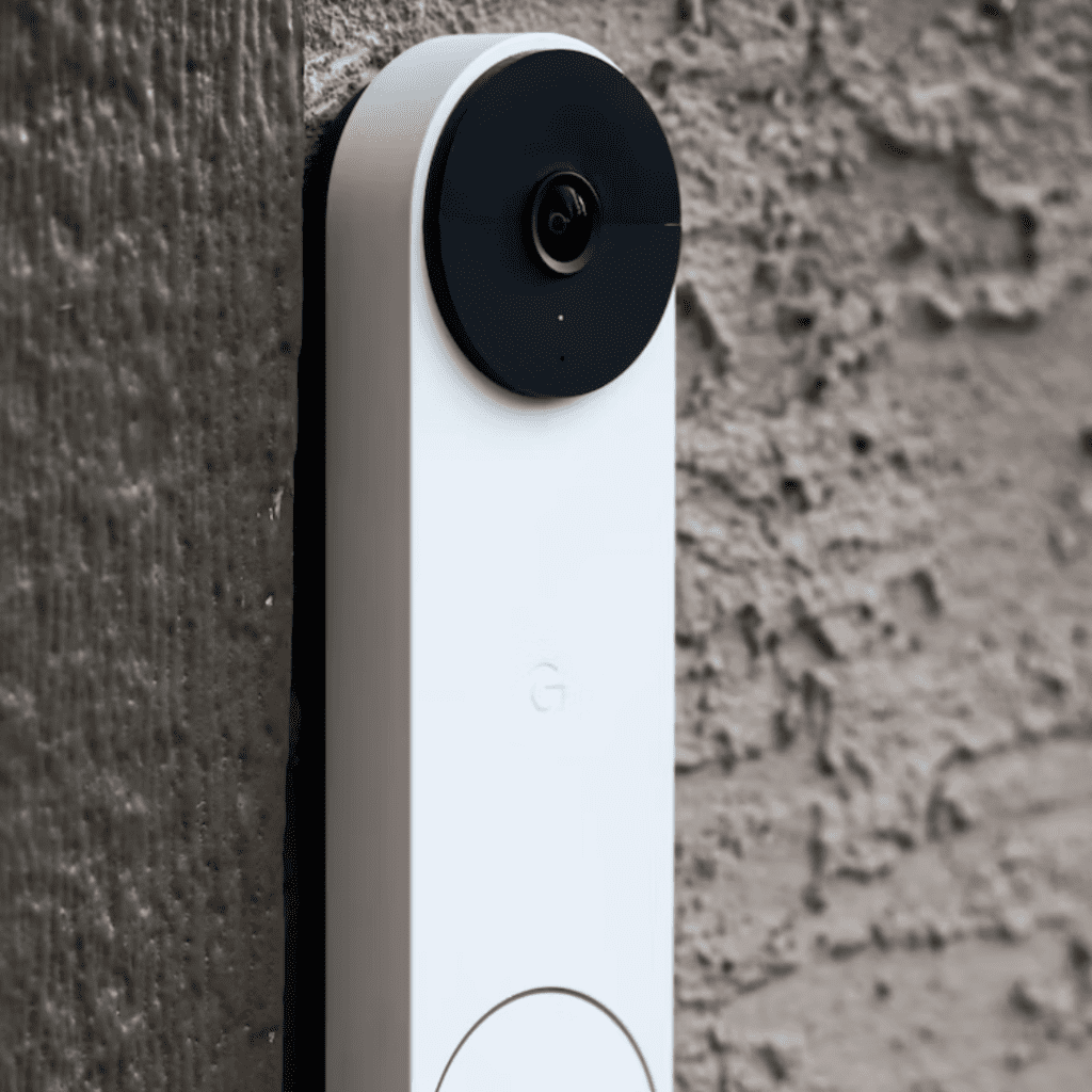 A video camera doorbell.