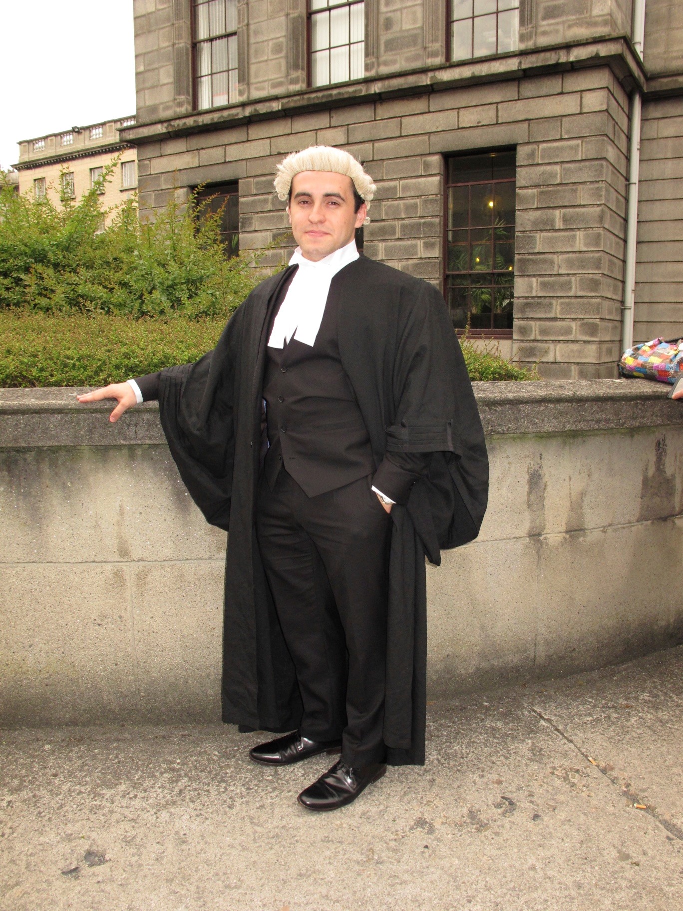 Man in barrister wig and robes